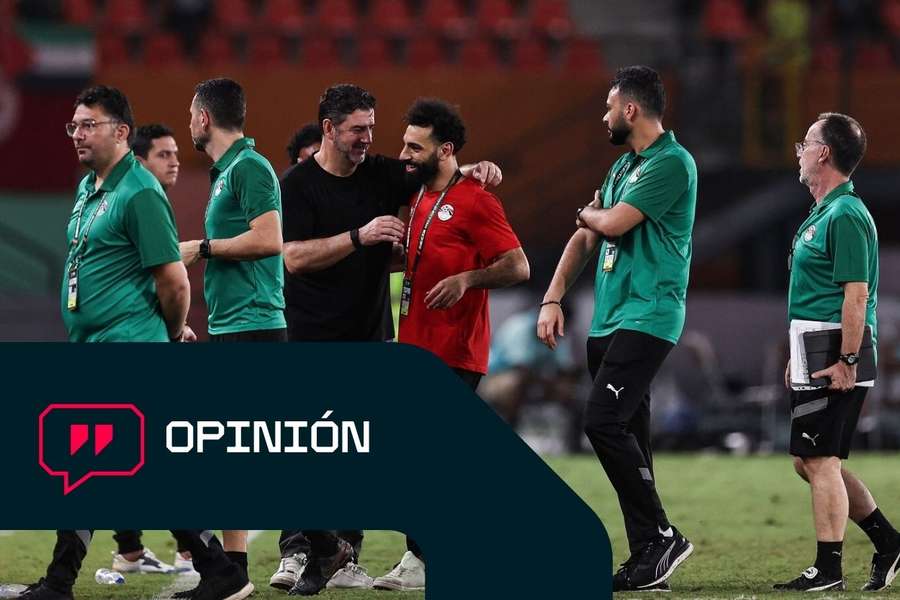 Rui Vitória con Mohamed Salah en la selección de Egipto Rui Vitória con Mohamed Salah en la selección de Egipto