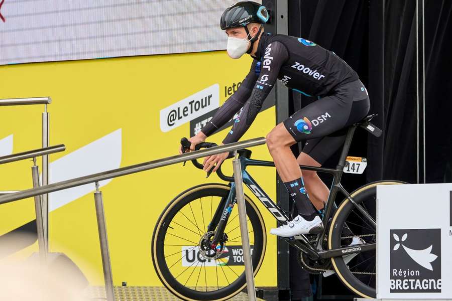 Casper Pedersen ved 1. etape af Tour de France 2021.