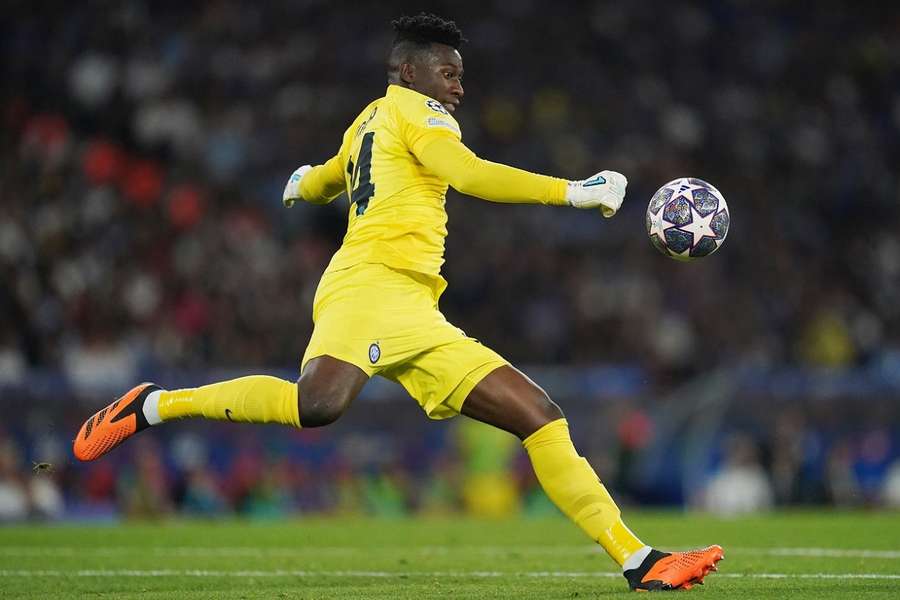 Doelman André Onana in het shirt van Inter Milaan