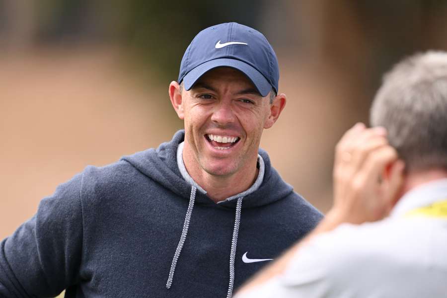 Rory McIlroy of Northern Ireland looks on from the range during a practice round prior to the 123rd US Open Championship