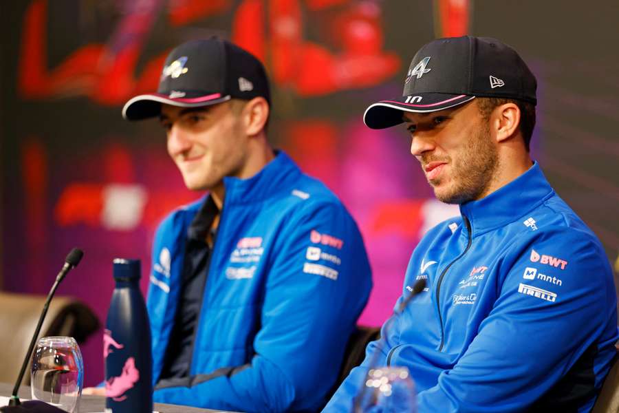 Pierre Gasly e Jack Doohan na terça-feira.