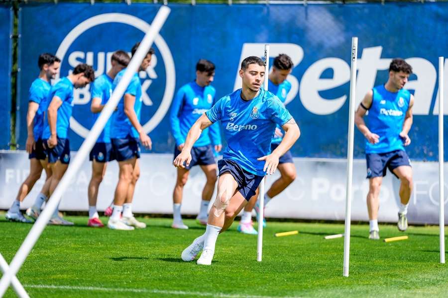 Vasco Sousa no treino do FC Porto