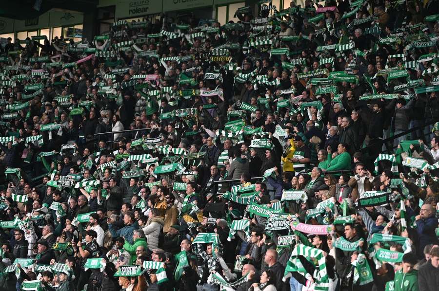 Adeptos do Sporting no apoio à equipa Adeptos do Sporting no apoio à equipa