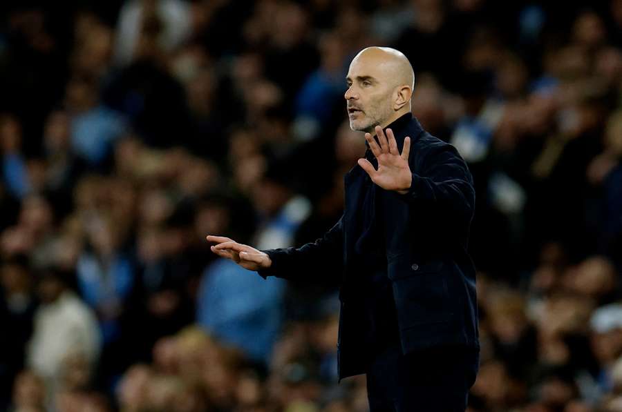 Man City boss Maresca on the touchline