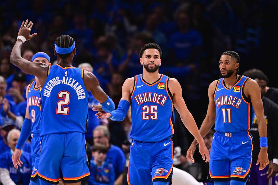 Les joueurs du Thunder.