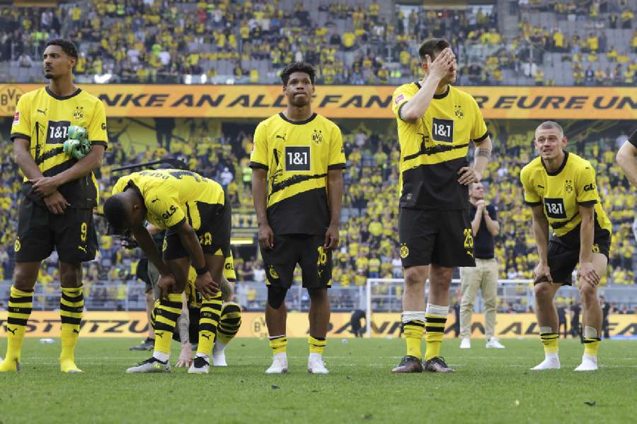 Dortmund were devastated at the final whistle