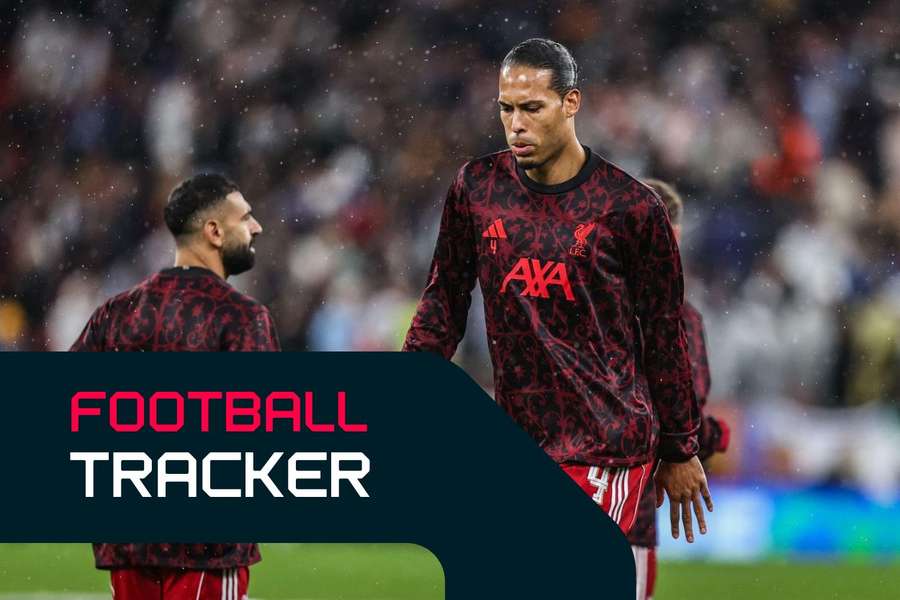 Van Dijk and Salah warm up Van Dijk and Salah warm up