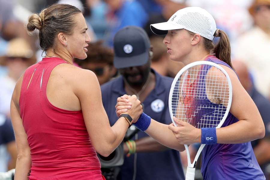 Swiatek et Sabalenka à Cincinnati en août dernier.