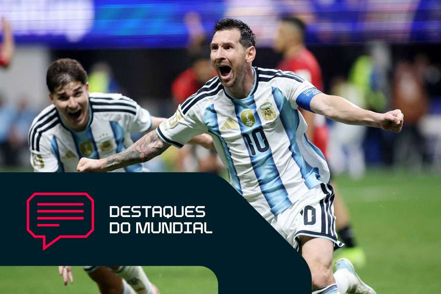 Lionel Messi celebra o golo do empate frente ao Egito
