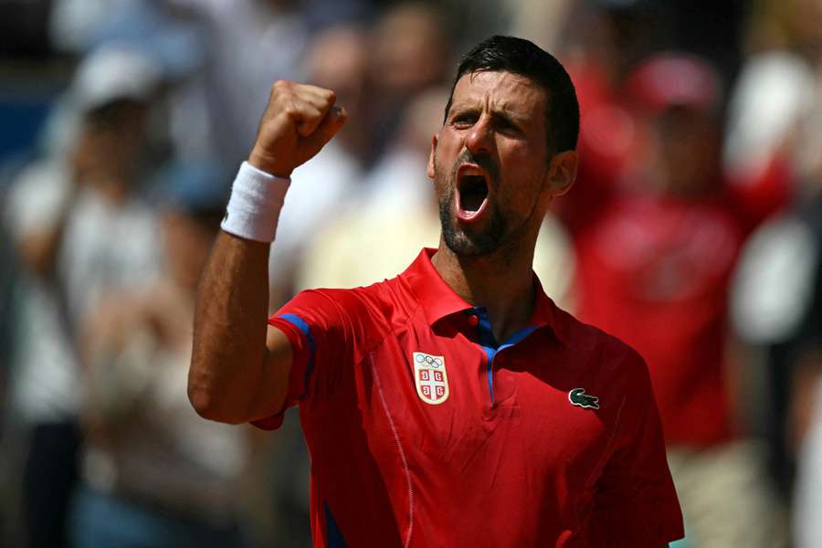 Djokovic celebrates another win