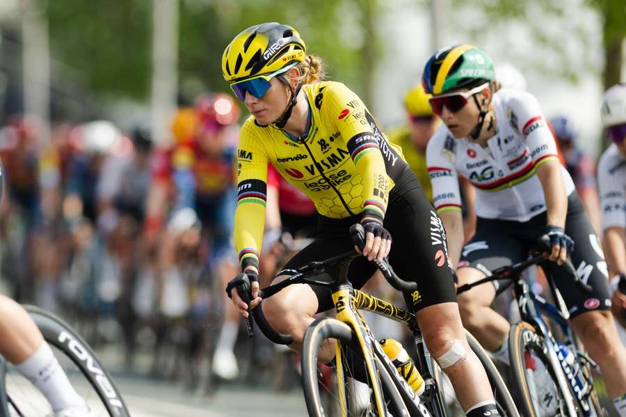 Pauline Ferrand-Prévot durante a Amstel Gold Race Damen, 20 de abril de 2025
