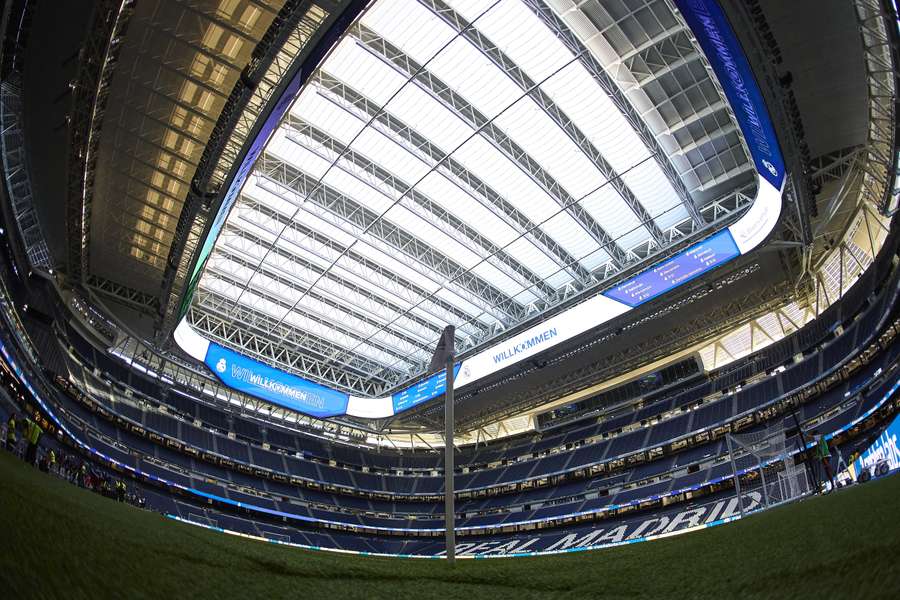 Il Santiago Bernabeu visto dall'interno 