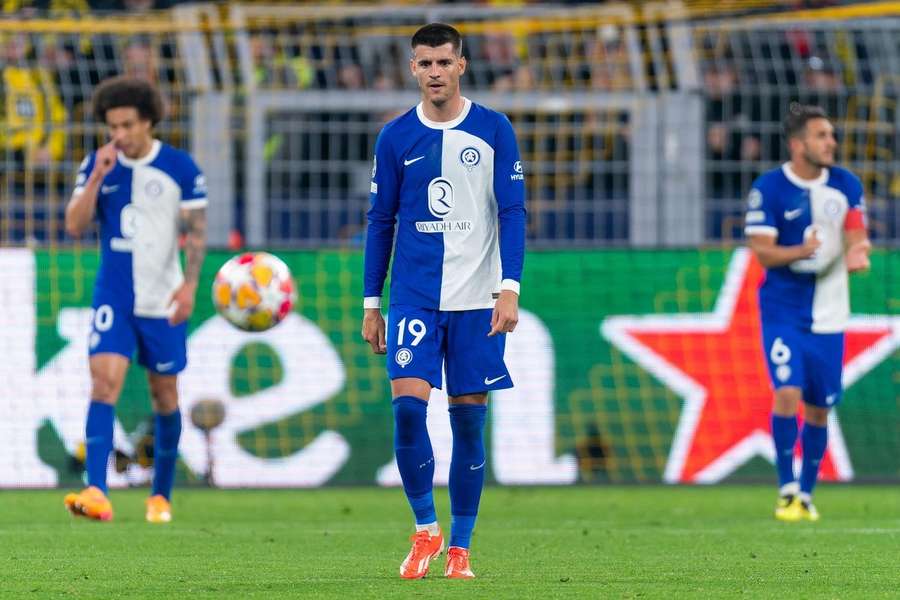 Morata, decepcionado en Dortmund