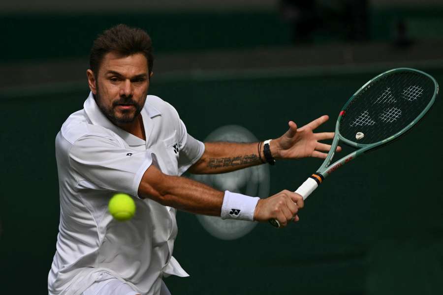 Wawrinka à Wimbledon le 30 juin. Wawrinka à Wimbledon le 30 juin.