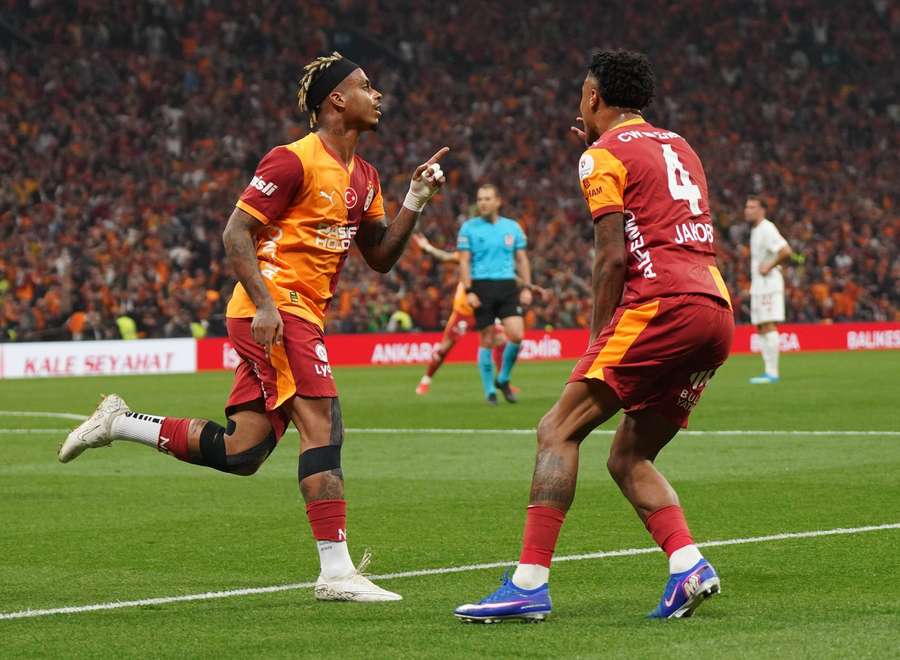 Lemina celebrates his goal Lemina celebrates his goal