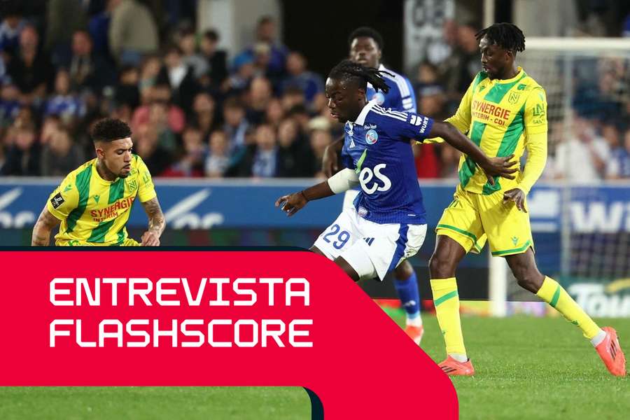 Ismaël Doukouré durante o jogo contra o Nantes