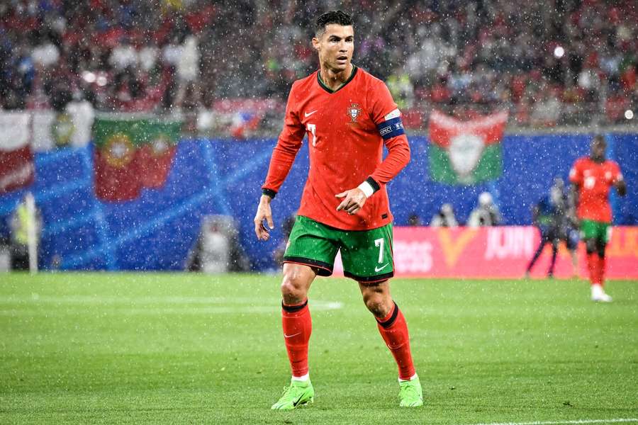 Cristiano Ronaldo in action for Portugal