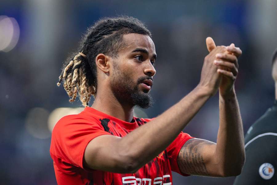 Lorenz Assignon com o Rennes na última jornada da Ligue 1 2024/25