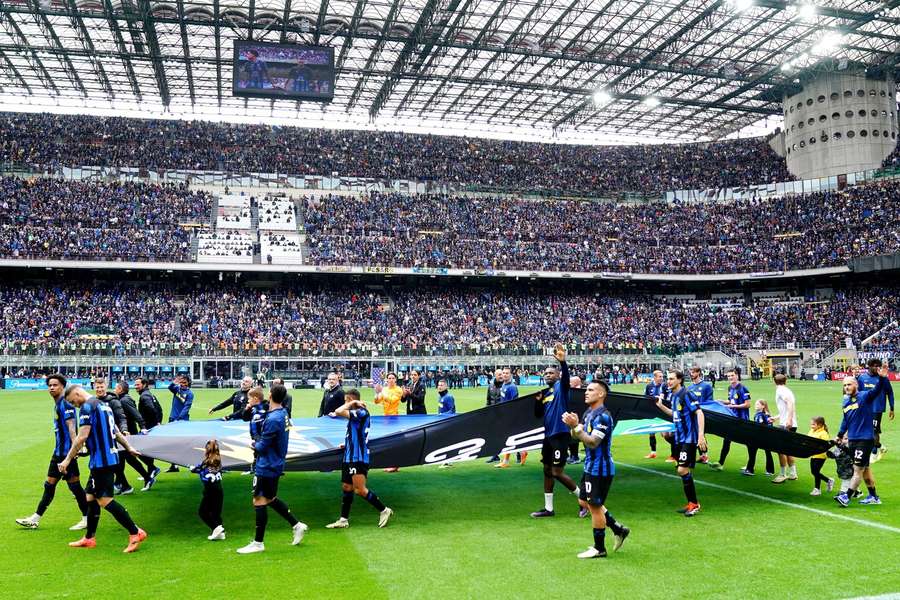 La festa dell'Inter in campo