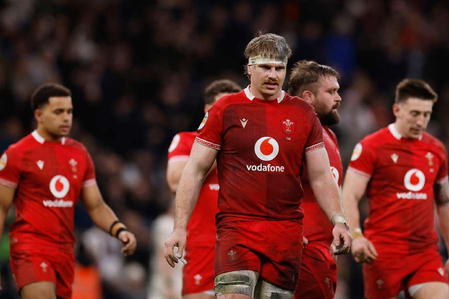 Welsh players after dismal defeat to England