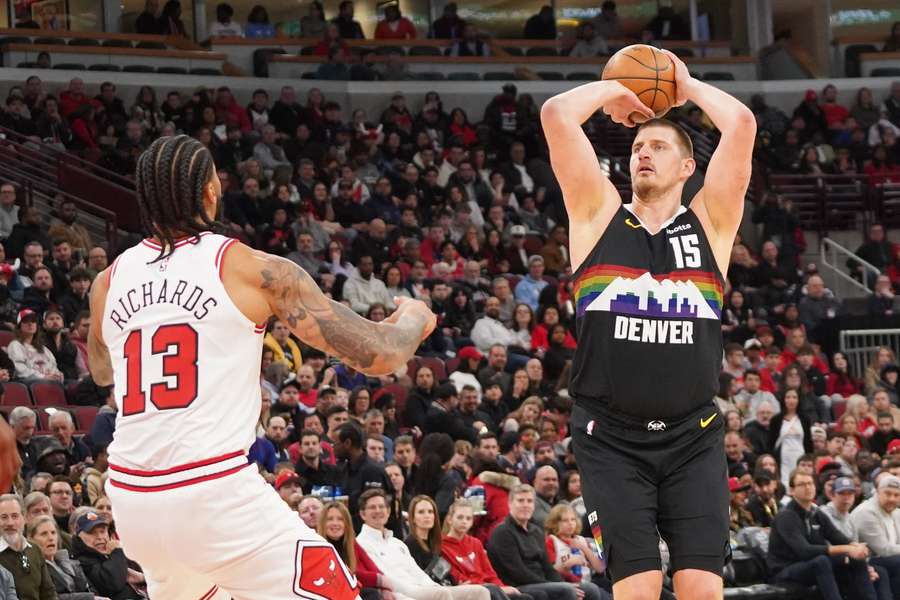 Nikola Jokic, durante el partido ante los Bulls
