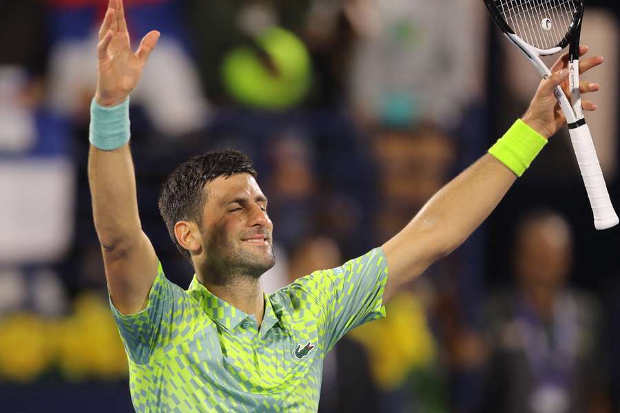 Novak Djokovic salutes the crowd after seeing off Hubert Hurkacz
