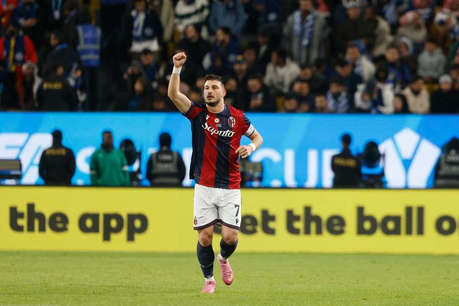 Orsolini celebrates his equaliser