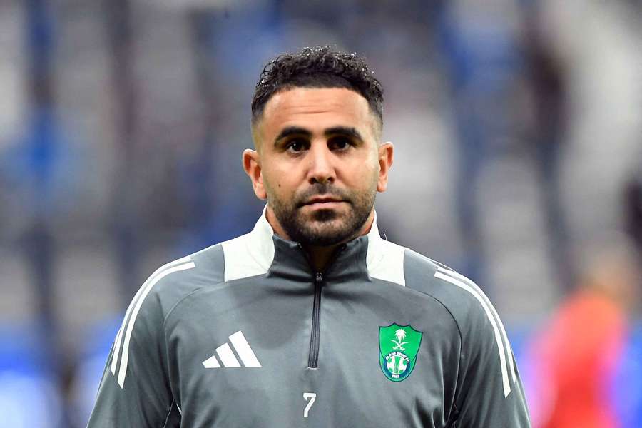 RIyad Mahrez suiting up for Algeria at AFCON.