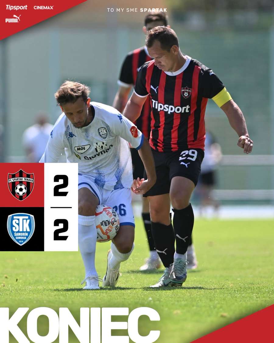 Trnava v piatok iba remizovala. Trnava v piatok iba remizovala.