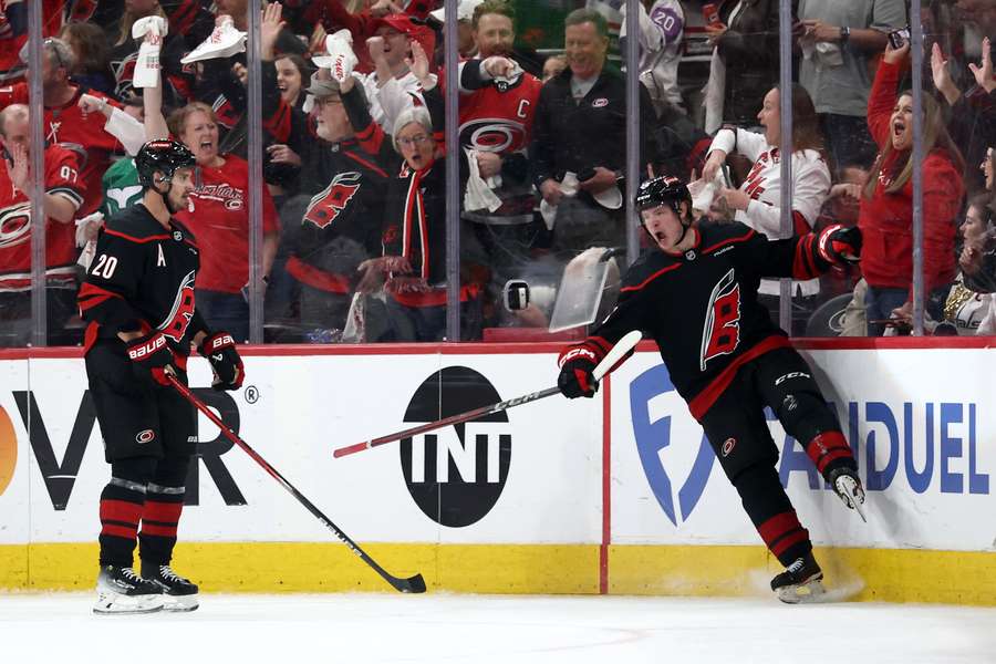 Jackson Blake was part of the scoring for the Carolina Hurricanes during their game three win over the Washington Capitals. Jackson Blake was part of the scoring for the Carolina Hurricanes during their game three win over the Washington Capitals.