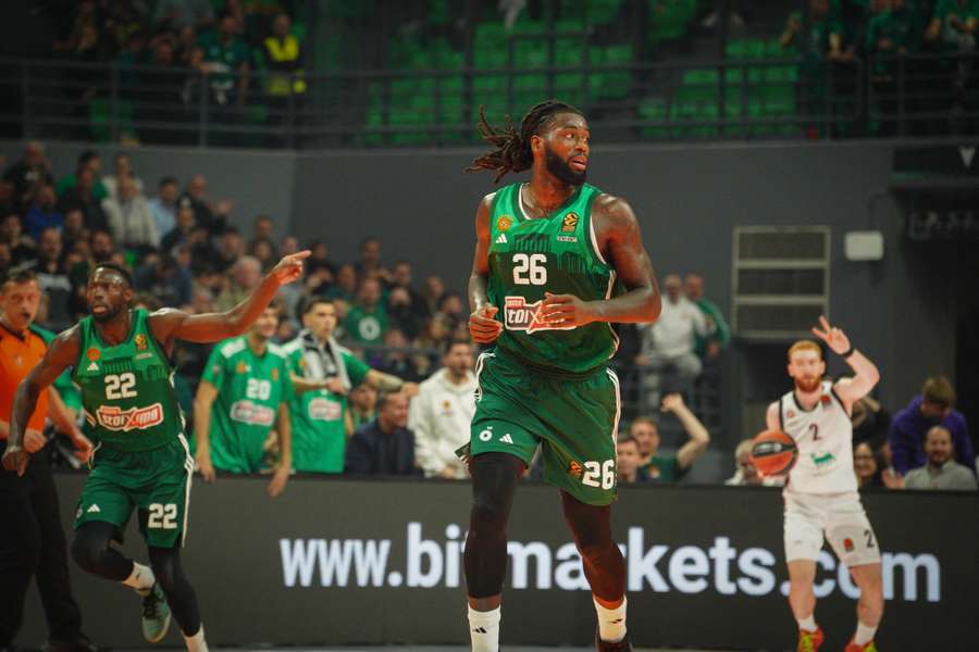 Mathias Lessort mardi contre Milan.