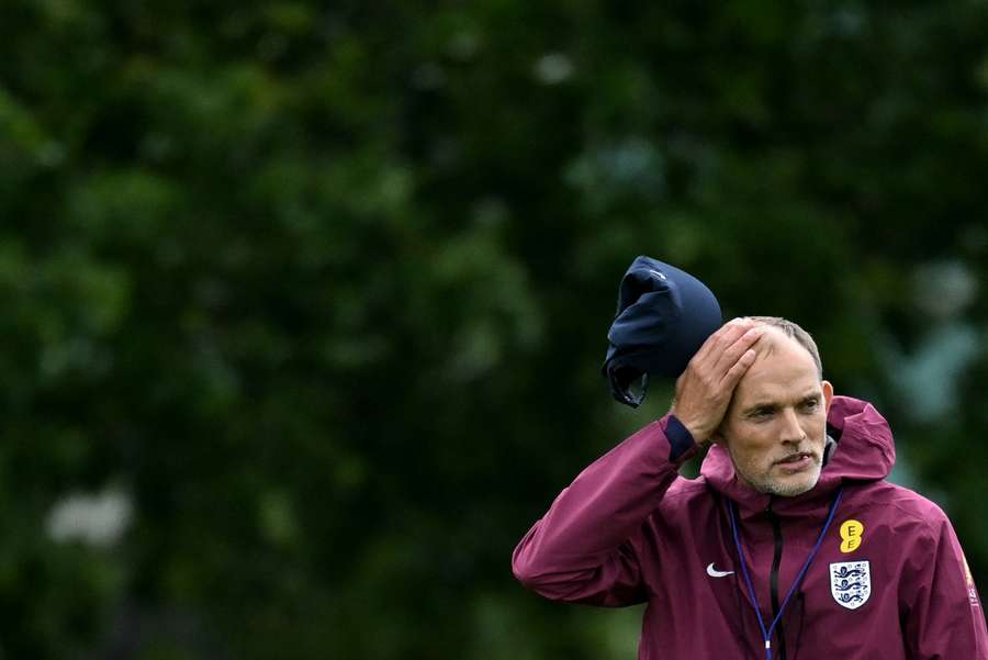 Thomas Tuchel während einer Trainingseinheit mit den Three Lions