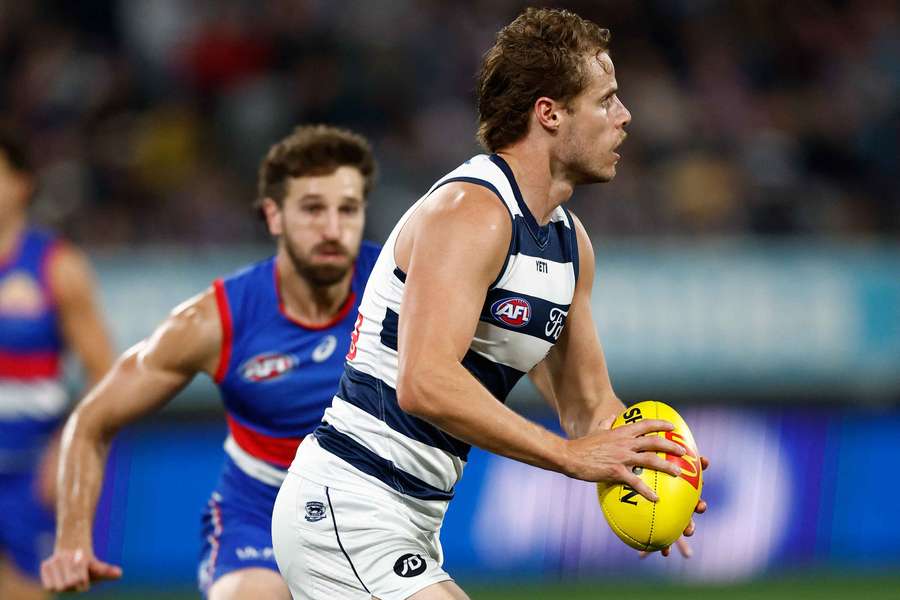 Geelong's Jake Kolodjashnij earlier this year. Geelong's Jake Kolodjashnij earlier this year.