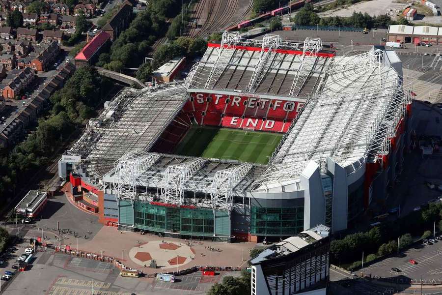 Vista aérea del estadio Old Trafford, del Manchester United