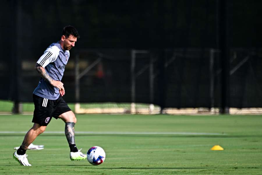 Messi, durante un entrenamiento con el Inter Miami