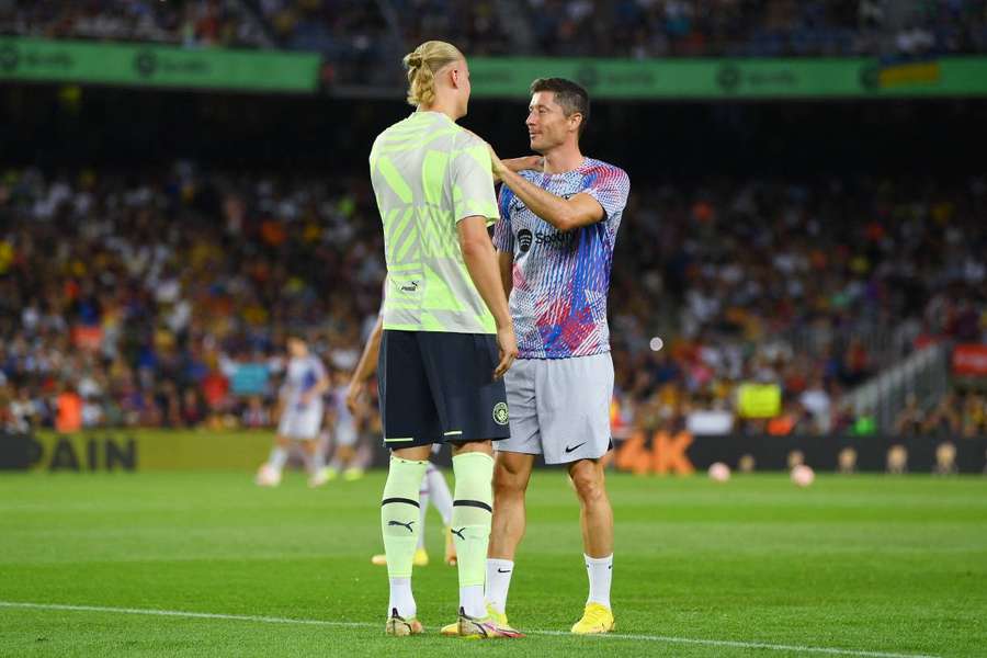 Haaland y Lewandowski Haaland y Lewandowski
