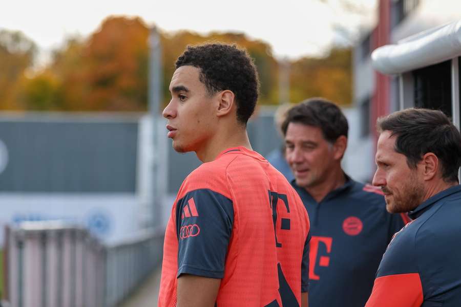 Jamal Musiala à l'entraînement du Bayern