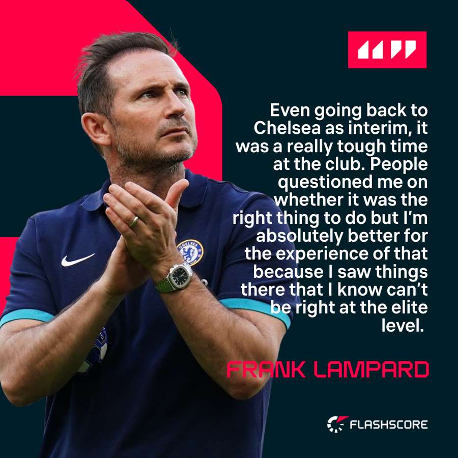 Frank Lampard is quoted back to Chelsea as a temporary manager Frank Lampard is quoted back to Chelsea as a temporary manager