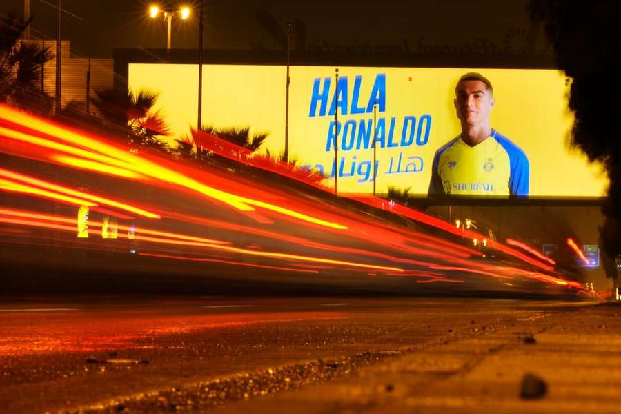 Eine Cristiano Ronaldo-Reklame in Saudi-Arabiens Hauptstadt Riad