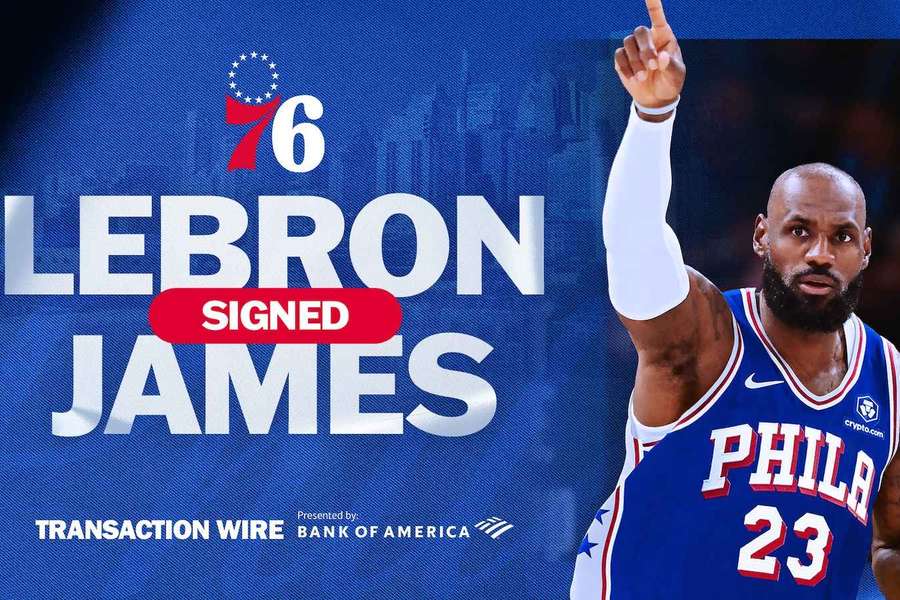 Philadelphia 76ers a anunțat oficial transferul lui LeBron James Philadelphia 76ers a anunțat oficial transferul lui LeBron James