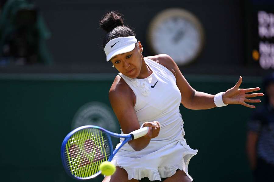 Naomi Osaka in azione contro Kasatkina Naomi Osaka in azione contro Kasatkina