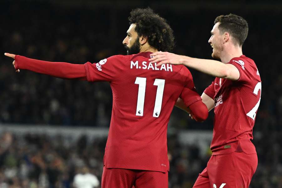 L'esultanza di Salah sul gol