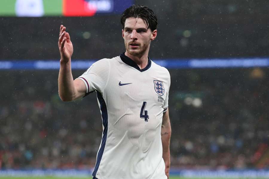 England's Declan Rice pictured competing against Serbia last November