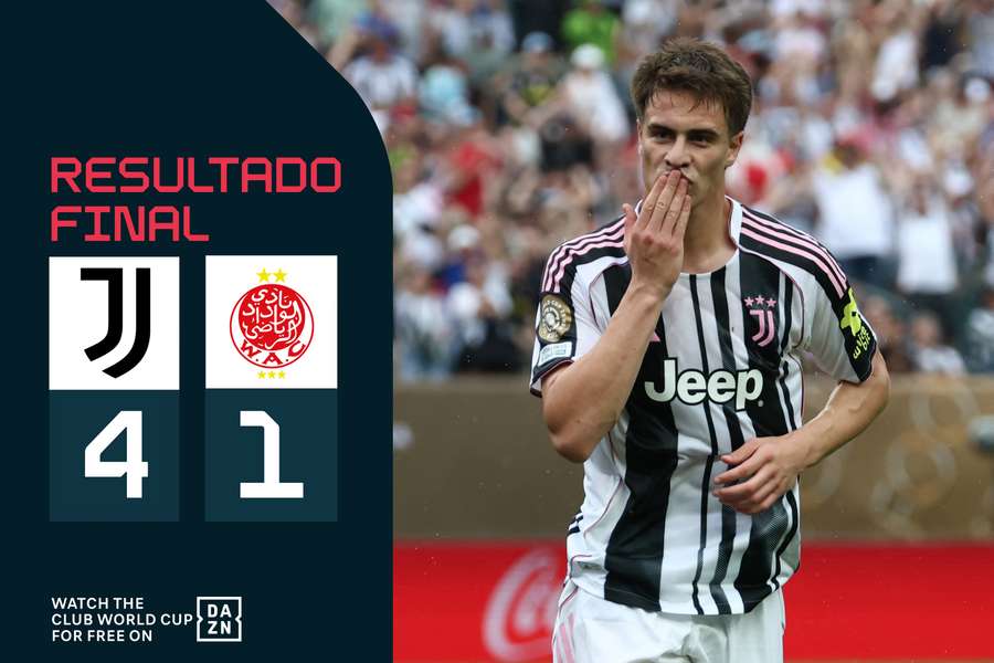 Kenan Yildiz bisou na goleada da Juventus
