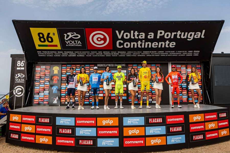 Os portadores das várias camisolas