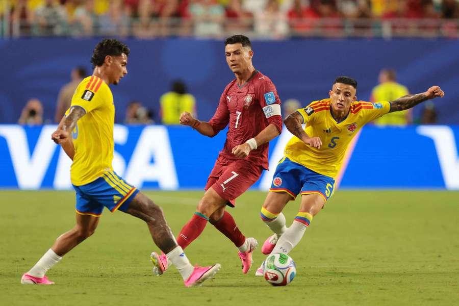 Richard Ríos, jogador do Benfica, na partida com Portugal