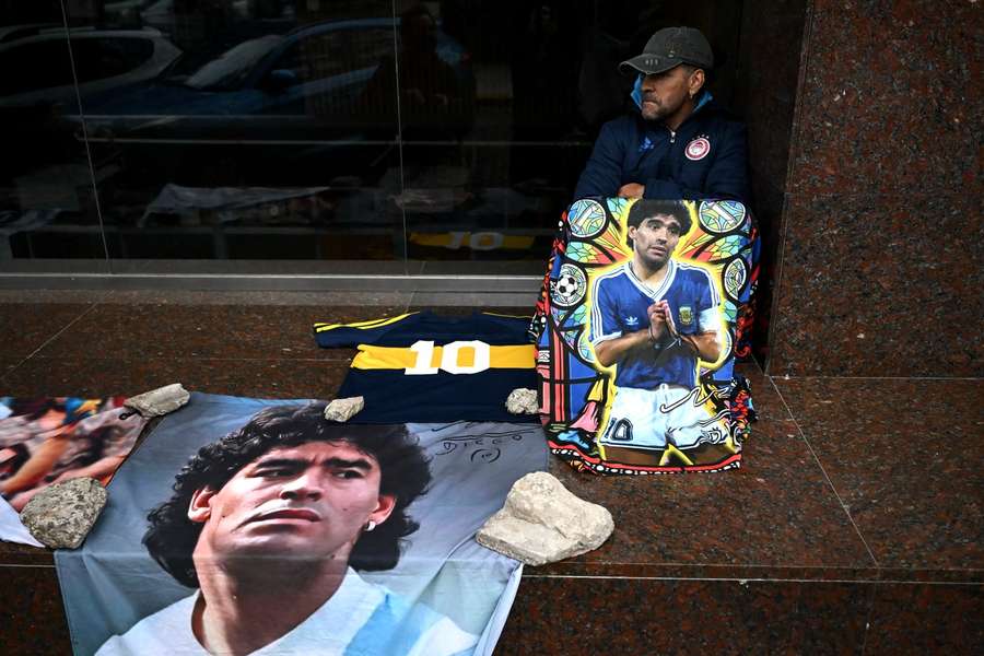 Ein Maradona-Fan in Buenos Aires Ein Maradona-Fan in Buenos Aires