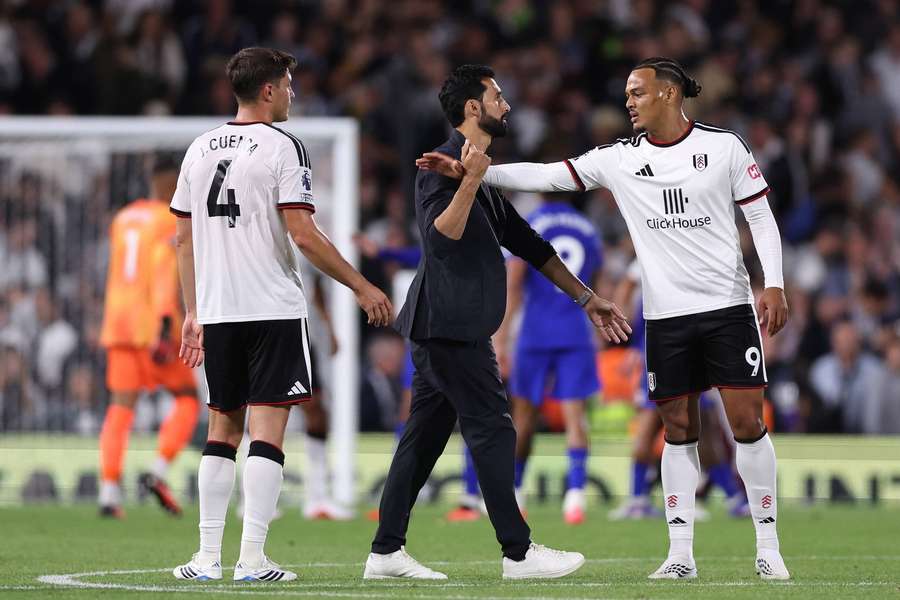 Álvaro Arbeloa, treinador do Fulham, no final do jogo Álvaro Arbeloa, treinador do Fulham, no final do jogo