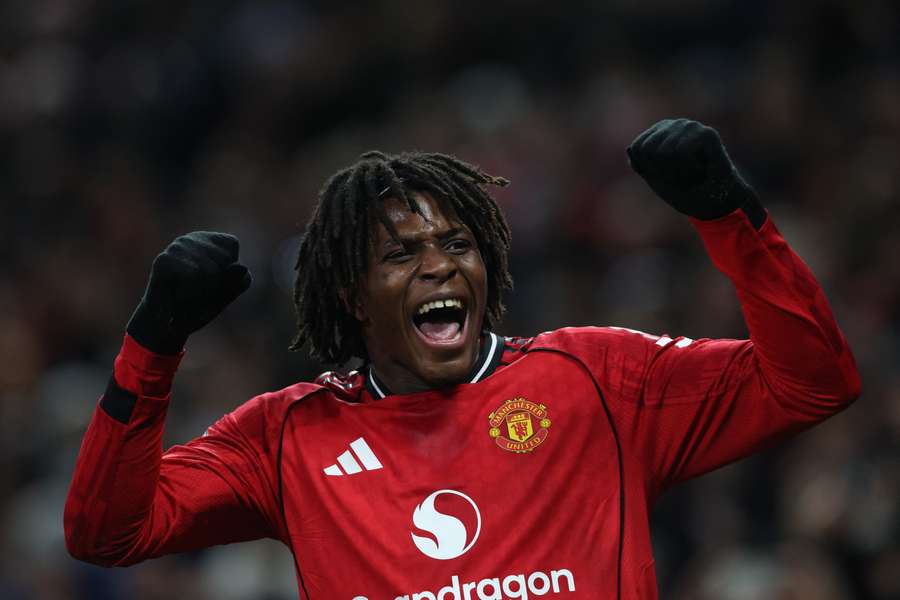 Dorgu celebrates scoring against Newcastle
