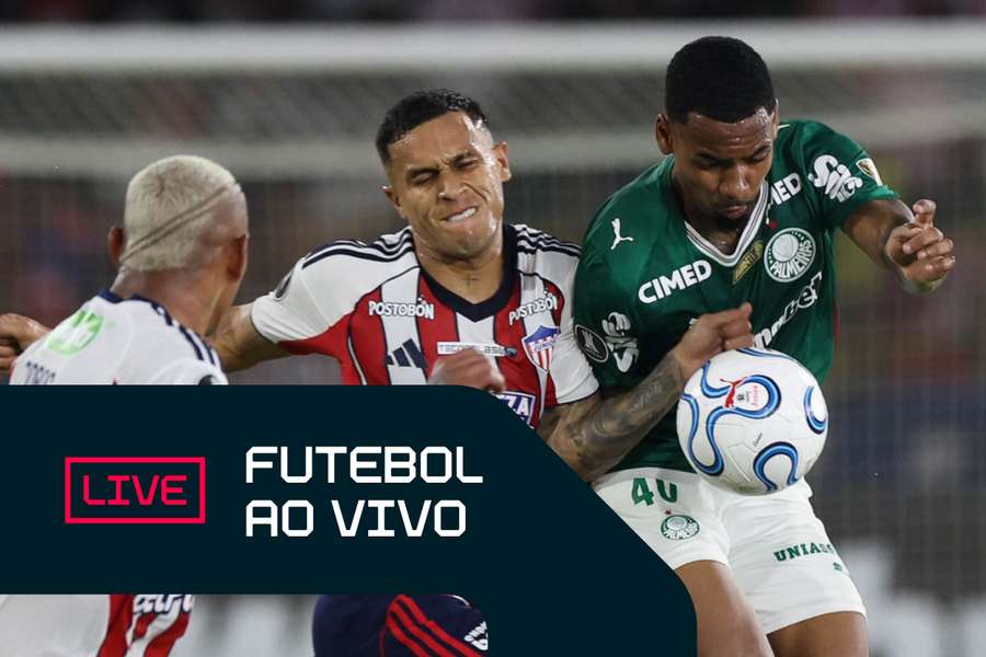 Lance entre Junior x Palmeiras, em Cartagena, pela 1ª rodada da Libertadores
